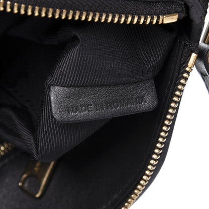 Burberry Calfskin Check Embossed Small Chichester Crossbody Clutch Bag Black 9 of 11