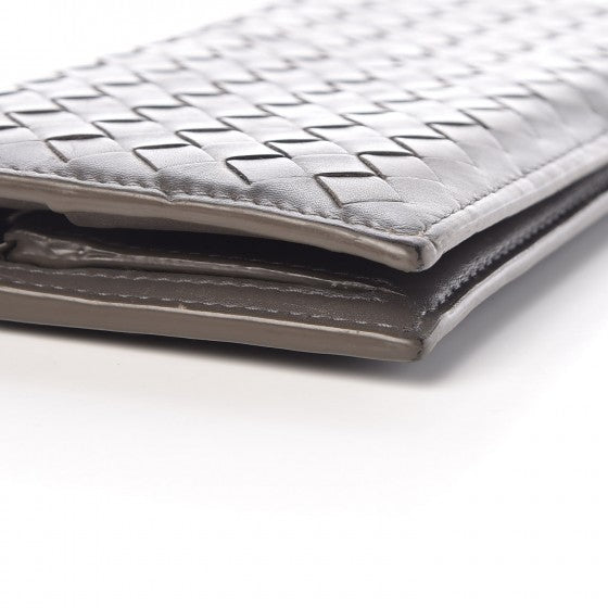Intrecciato Continental Wallet Grey
