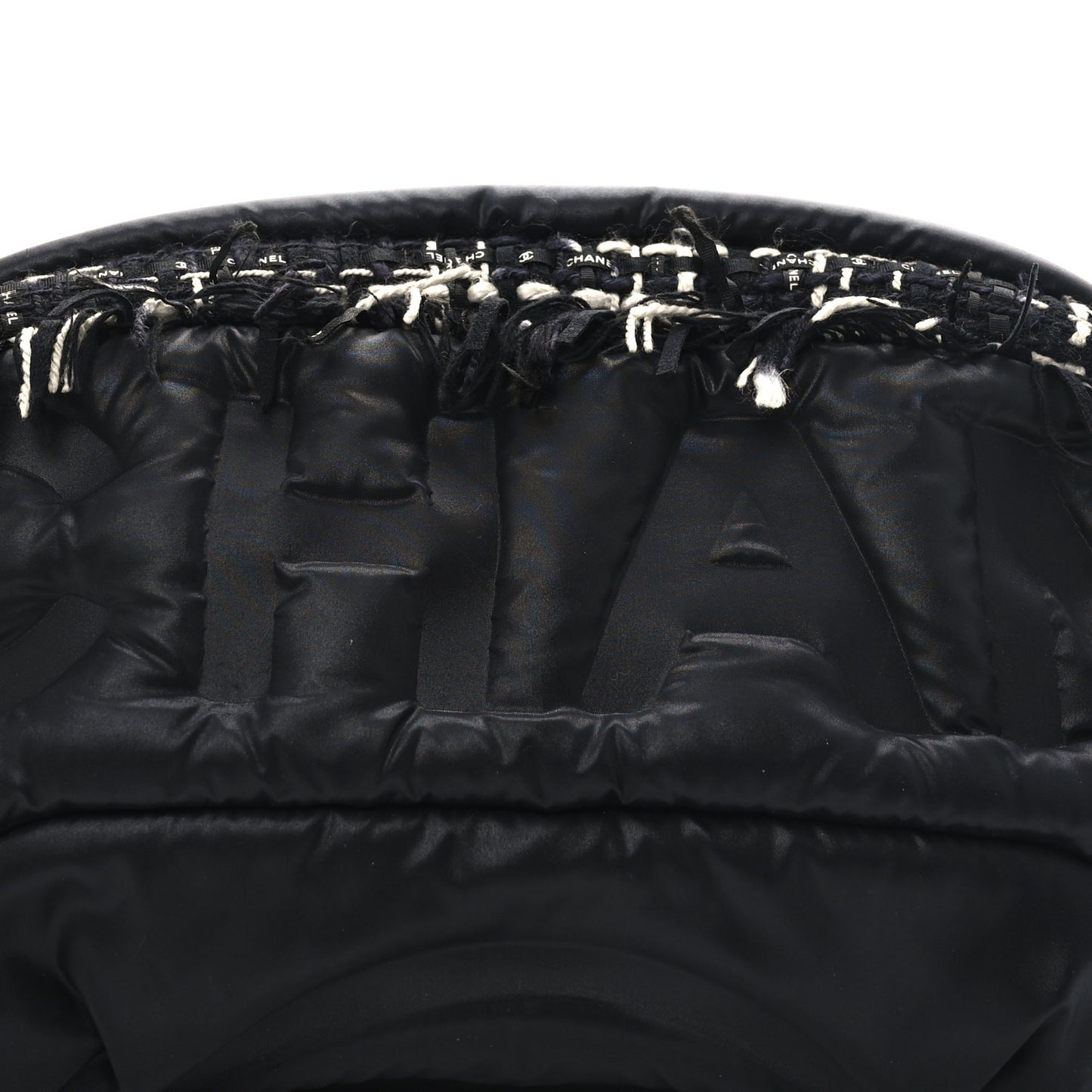 Nylon Tweed Coco Neige Belt Bag Black