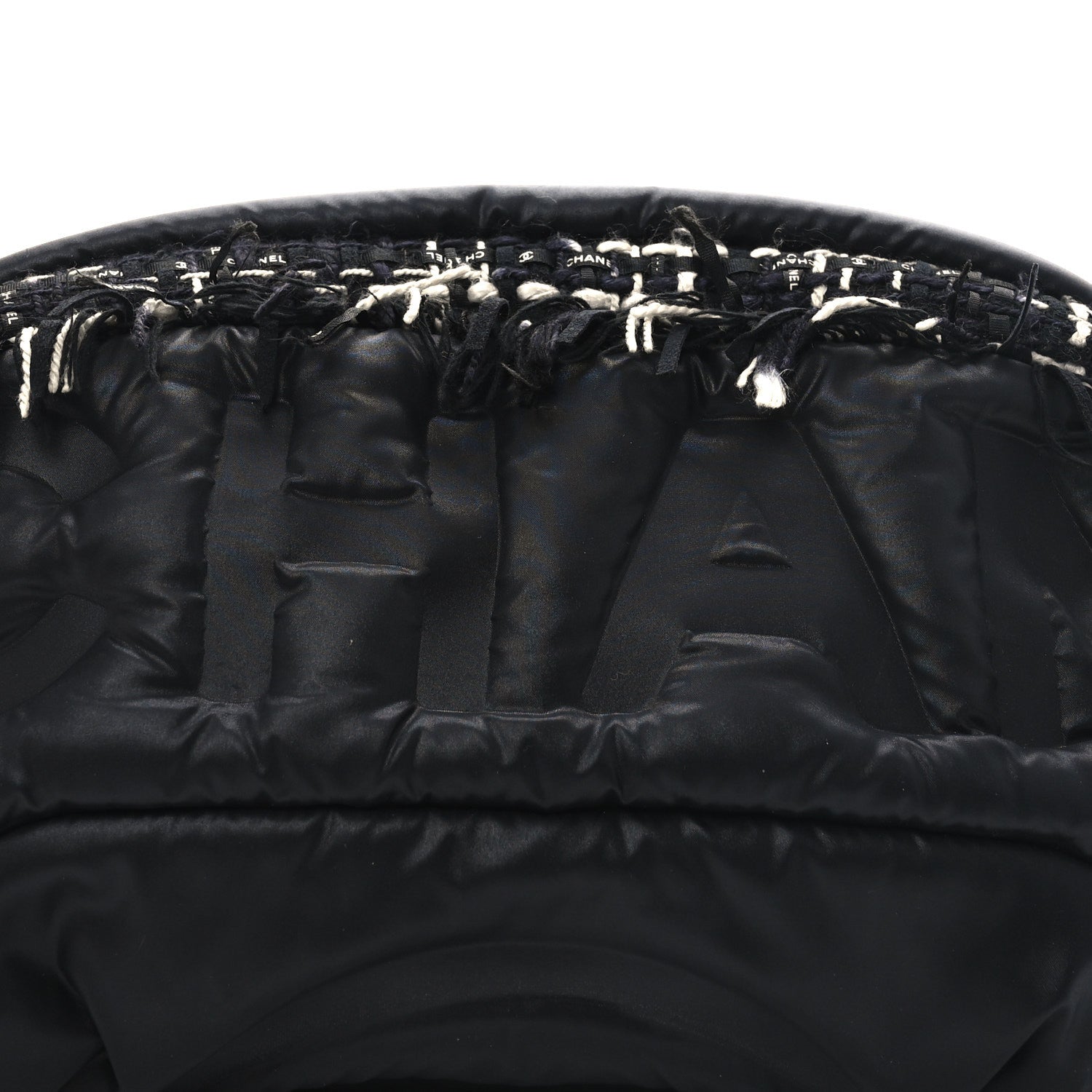 Chanel Nylon Tweed Coco Neige Belt Bag Black 8 of 11