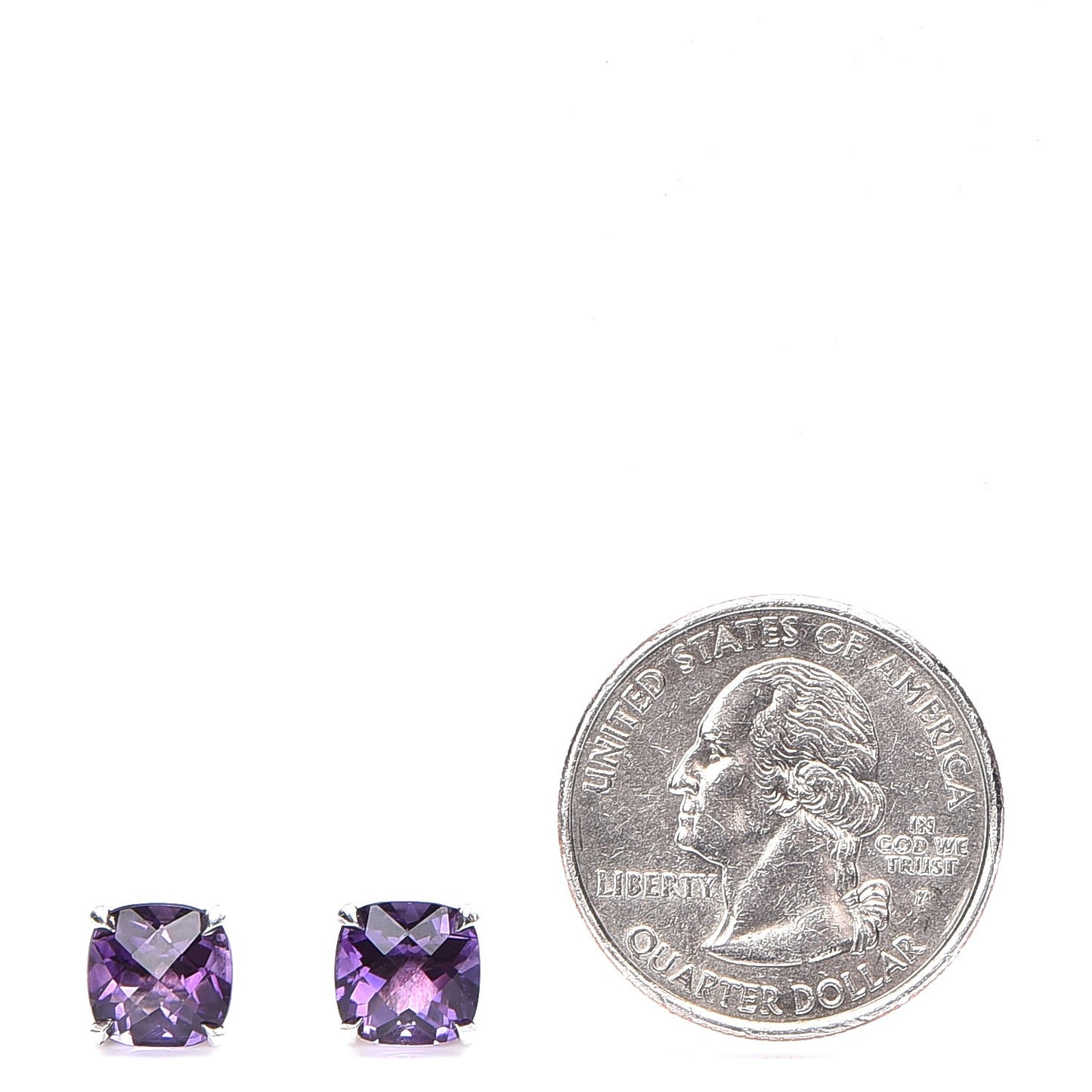 Sterling Silver Amethyst Sparklers Stud Earrings