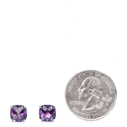 Tiffany Sterling Silver Amethyst Sparklers Stud Earrings 2 of 7