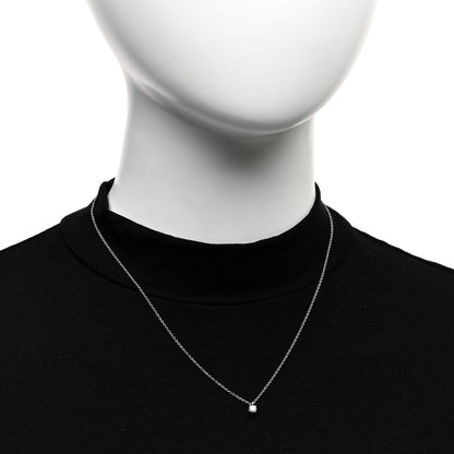 Tiffany Platinum Diamond .17ct Solitaire Pendant Necklace 2 of 4