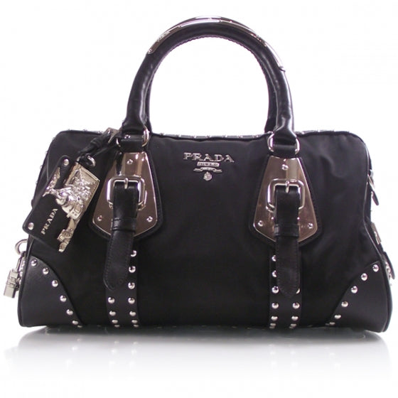 Prada Nylon Studded Doctor Bag 1 of 10