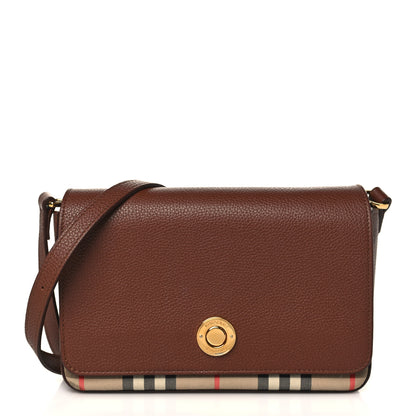 Burberry Grainy Calfskin Vintage Check Hampshire Crossbody Archive Beige Tan 1 of 7