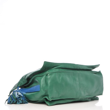 Loewe Calfskin Flamenco Shoulder Bag Green 4 of 14