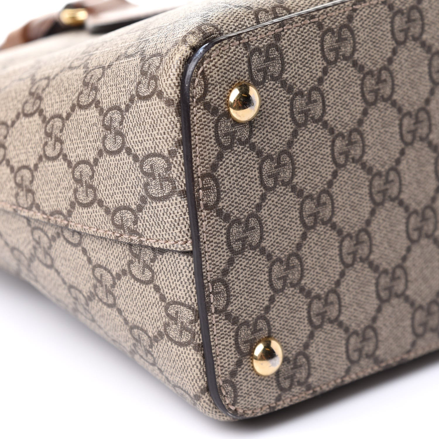 Gucci GG Supreme Monogram Medium Zip Top Tote Brown 10 of 13