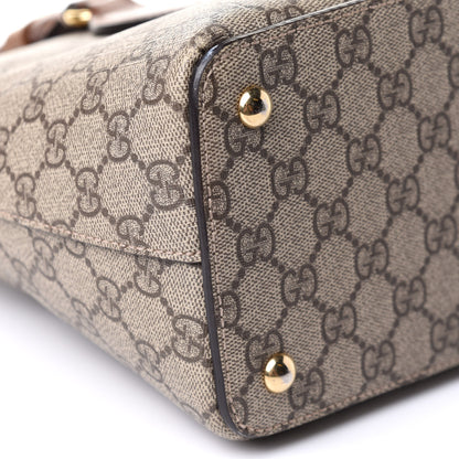 Gucci GG Supreme Monogram Medium Zip Top Tote Brown 10 of 13