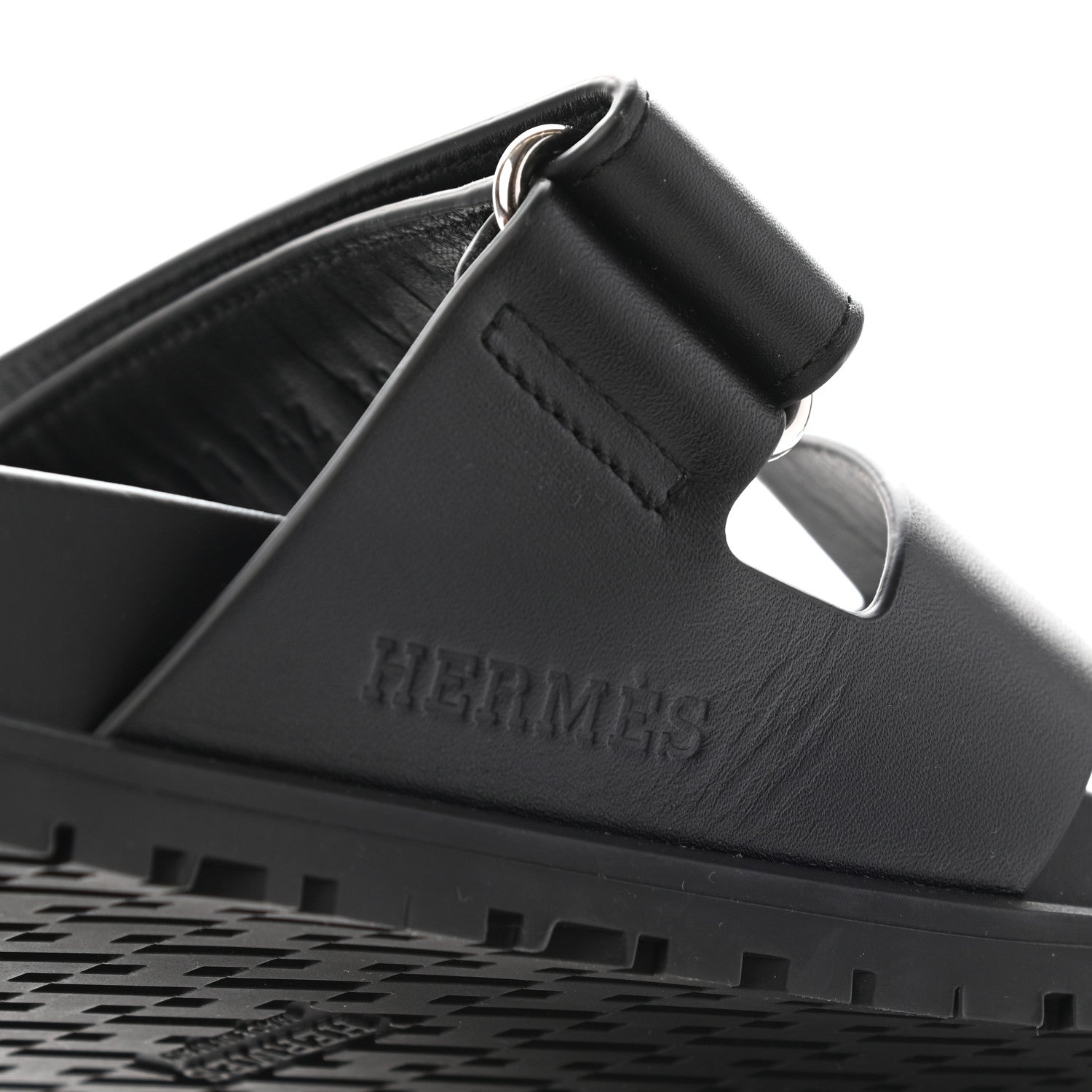 Hermes Calfskin Womens Chypre Sandals 39 Black 15 of 15