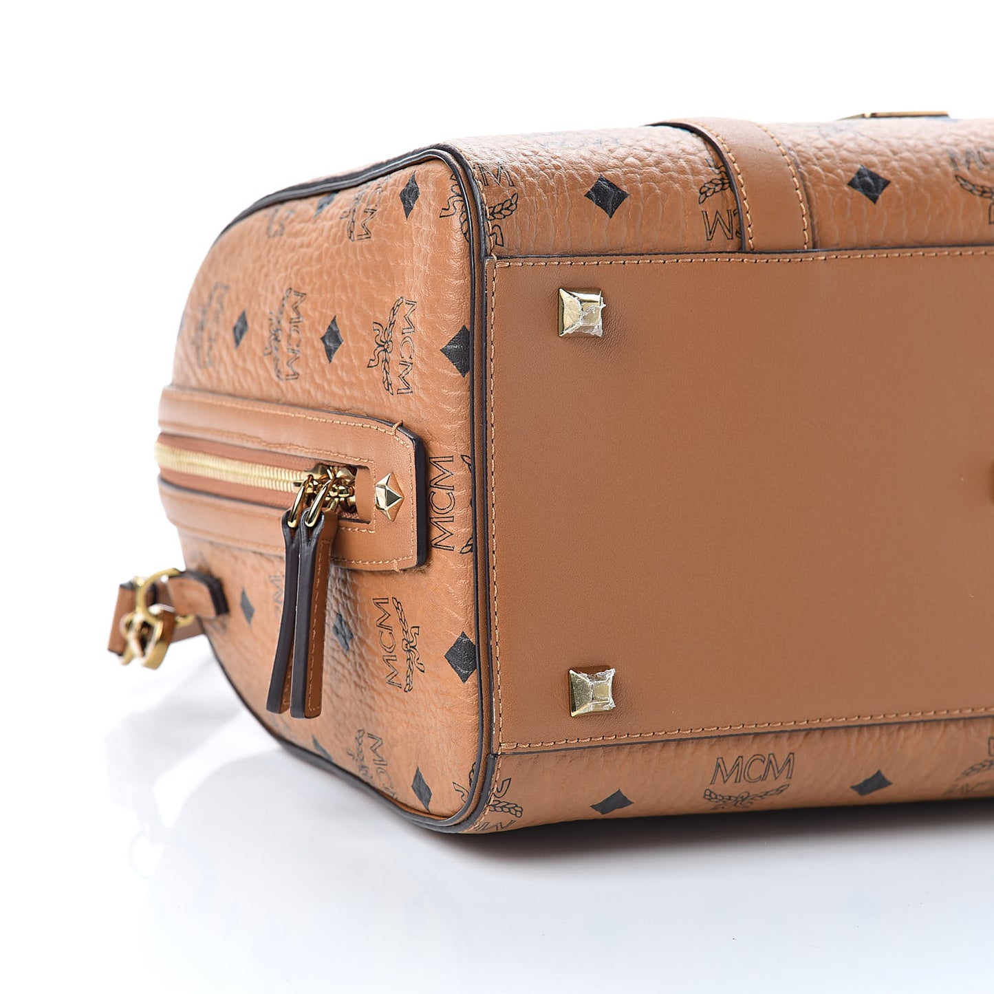 Visetos Medium Boston Bag Cognac