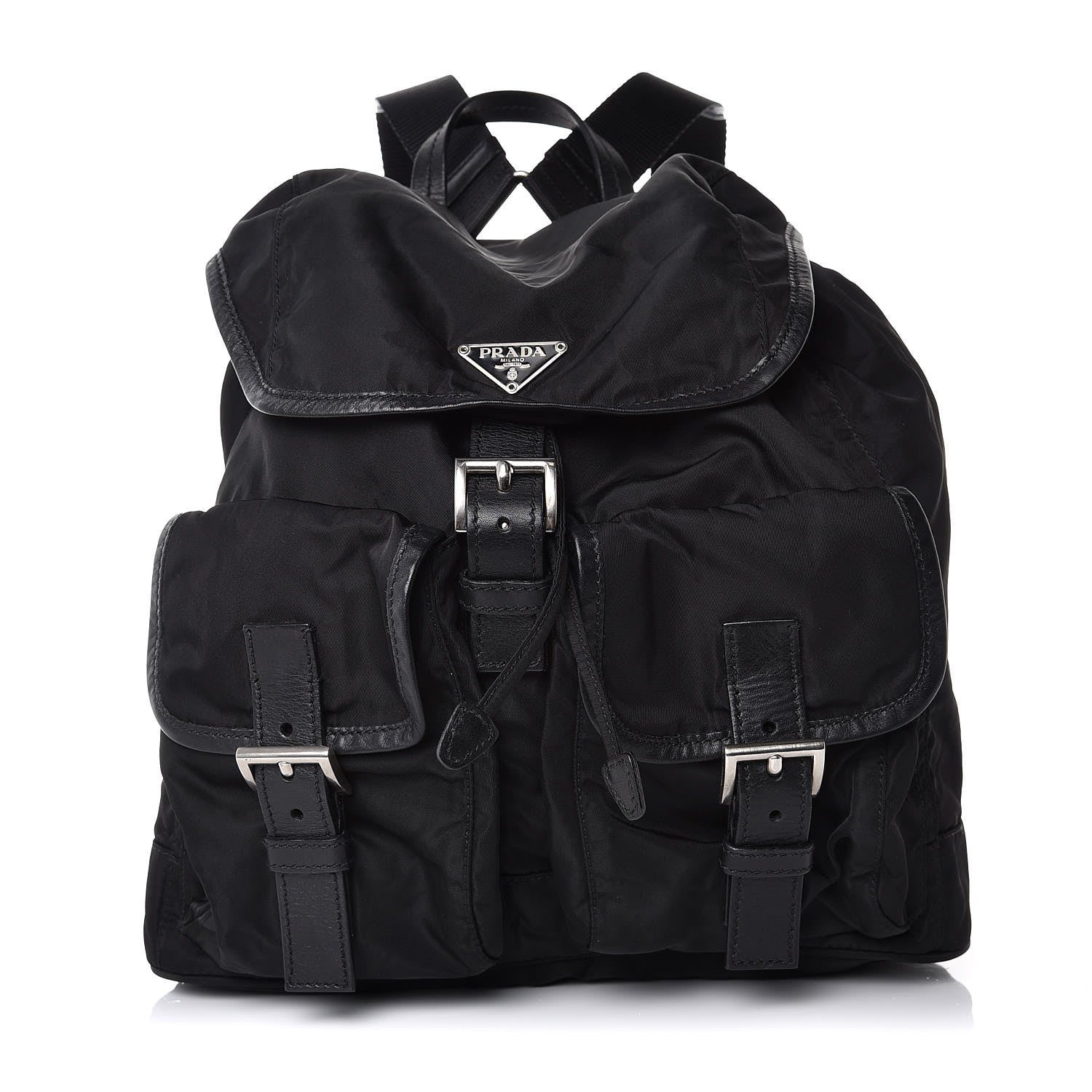 Prada Nylon Vela Medium Backpack Black 1 of 7