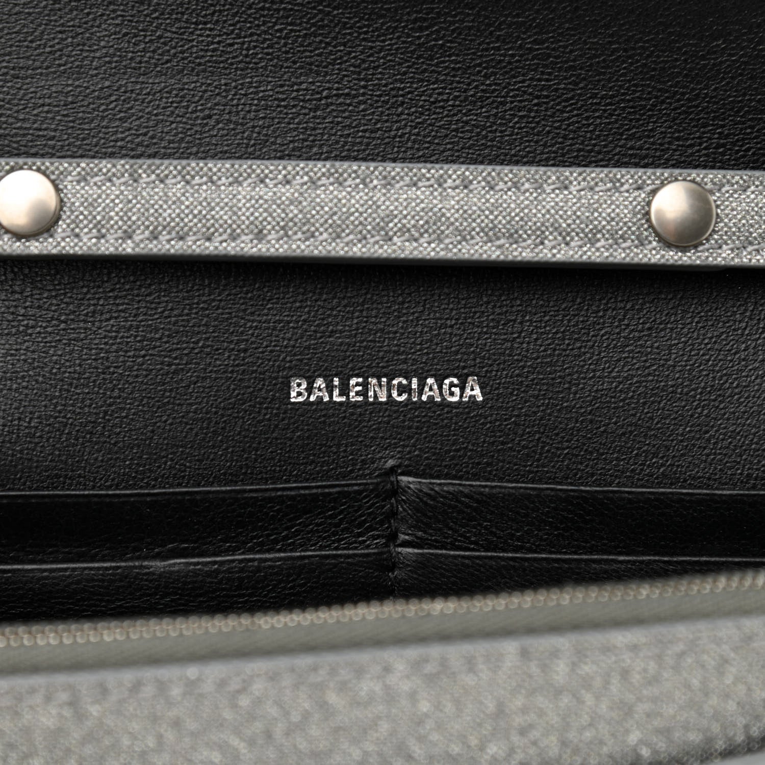 Balenciaga Glitter Fabric Hourglass Chain Bag Grey 6 of 7