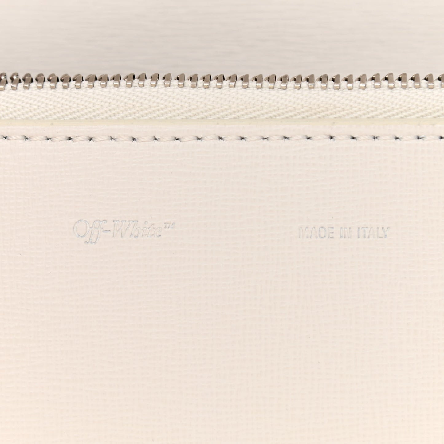 Saffiano Striped Mini Diag Binder Clip Bag White Black