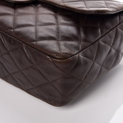 Chanel Lambskin Quilted Jumbo Hybrid Reissue Flap Brown 10 of 13