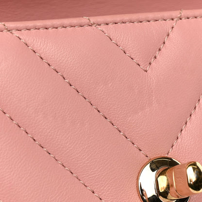 Chanel Lambskin Chevron Quilted Small Trendy CC Dual Handle Flap Bag Light Pink 16 of 25