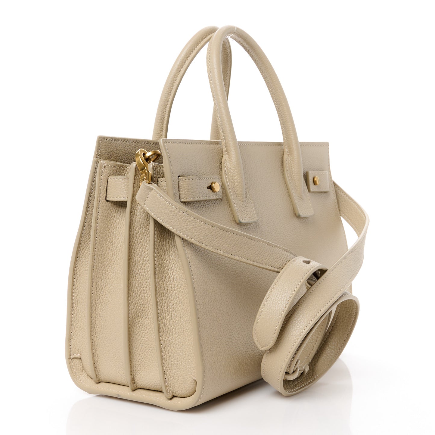 Grained Calfskin Baby Sac De Jour Souple Sea Salt
