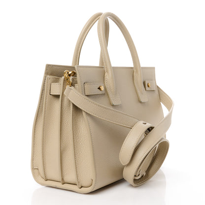 Saint Laurent Grained Calfskin Baby Sac De Jour Souple Sea Salt 3 of 12