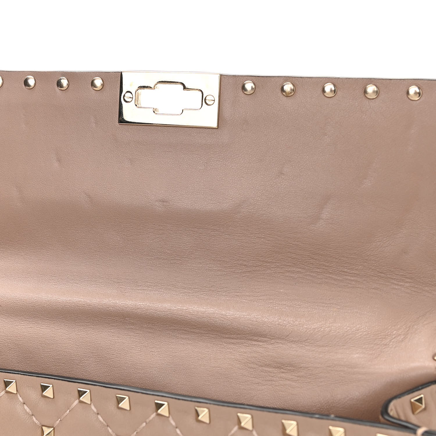 Valentino Garavani Lambskin Medium Rockstud Spike Shoulder Bag Poudre 12 of 12