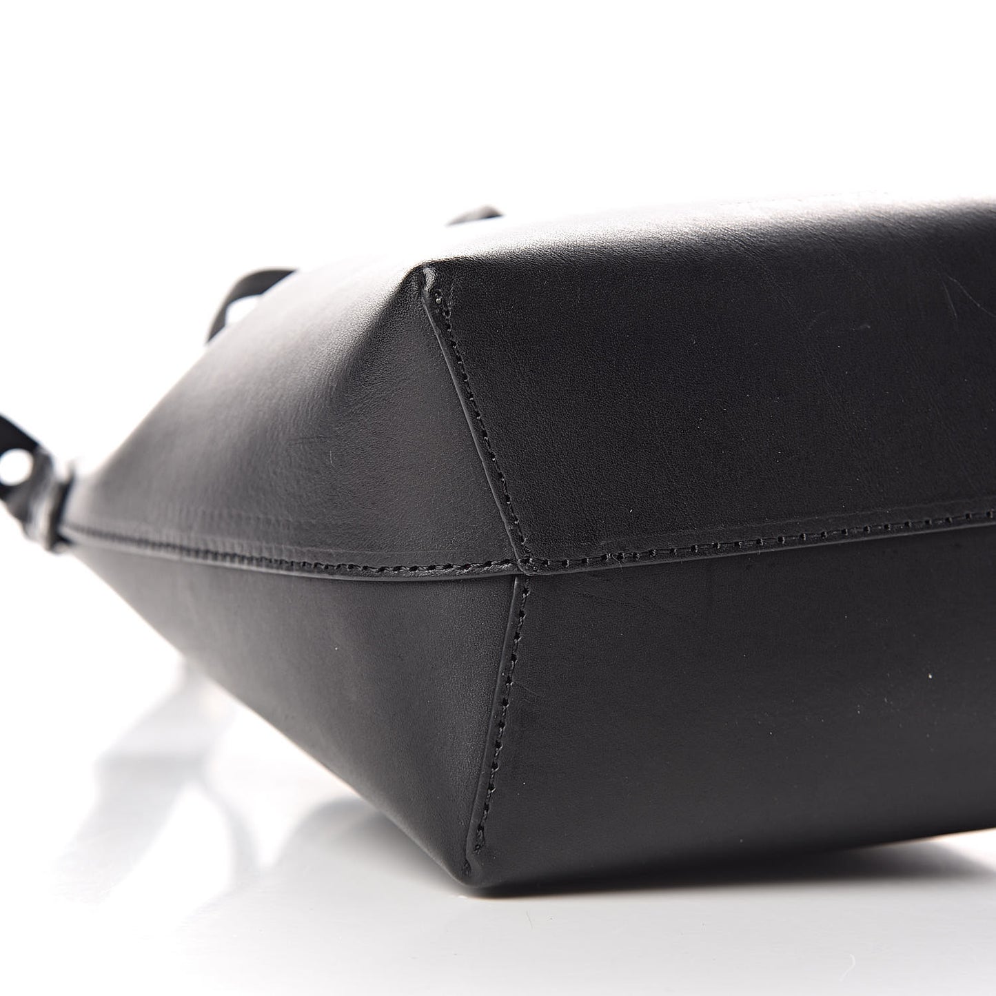 Calfskin Mini Mini Bucket Bag Black Flamma