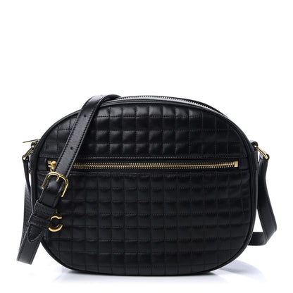 Celine Calfskin Quilted Medium C Charm Bag Black 1 of 10