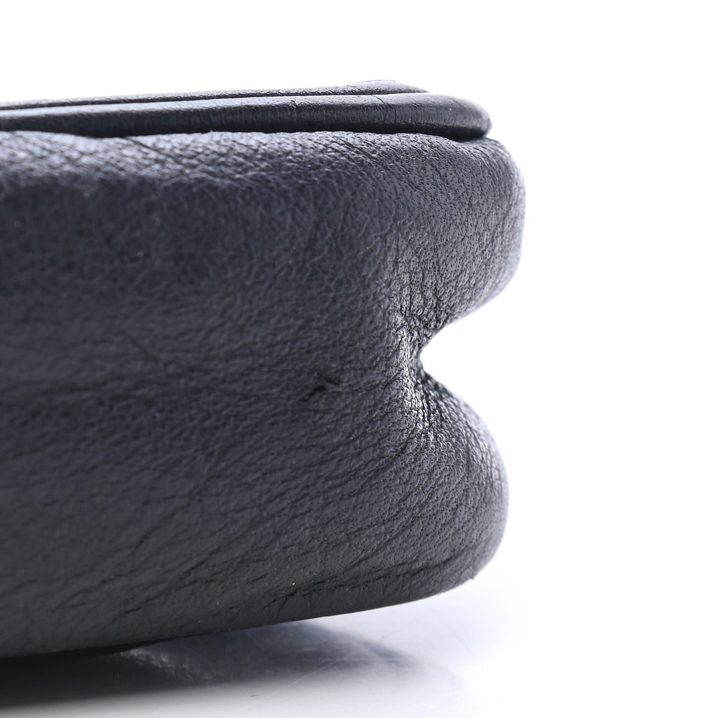 Vitello Flamingo Fendista Pouchette Crossbody Black