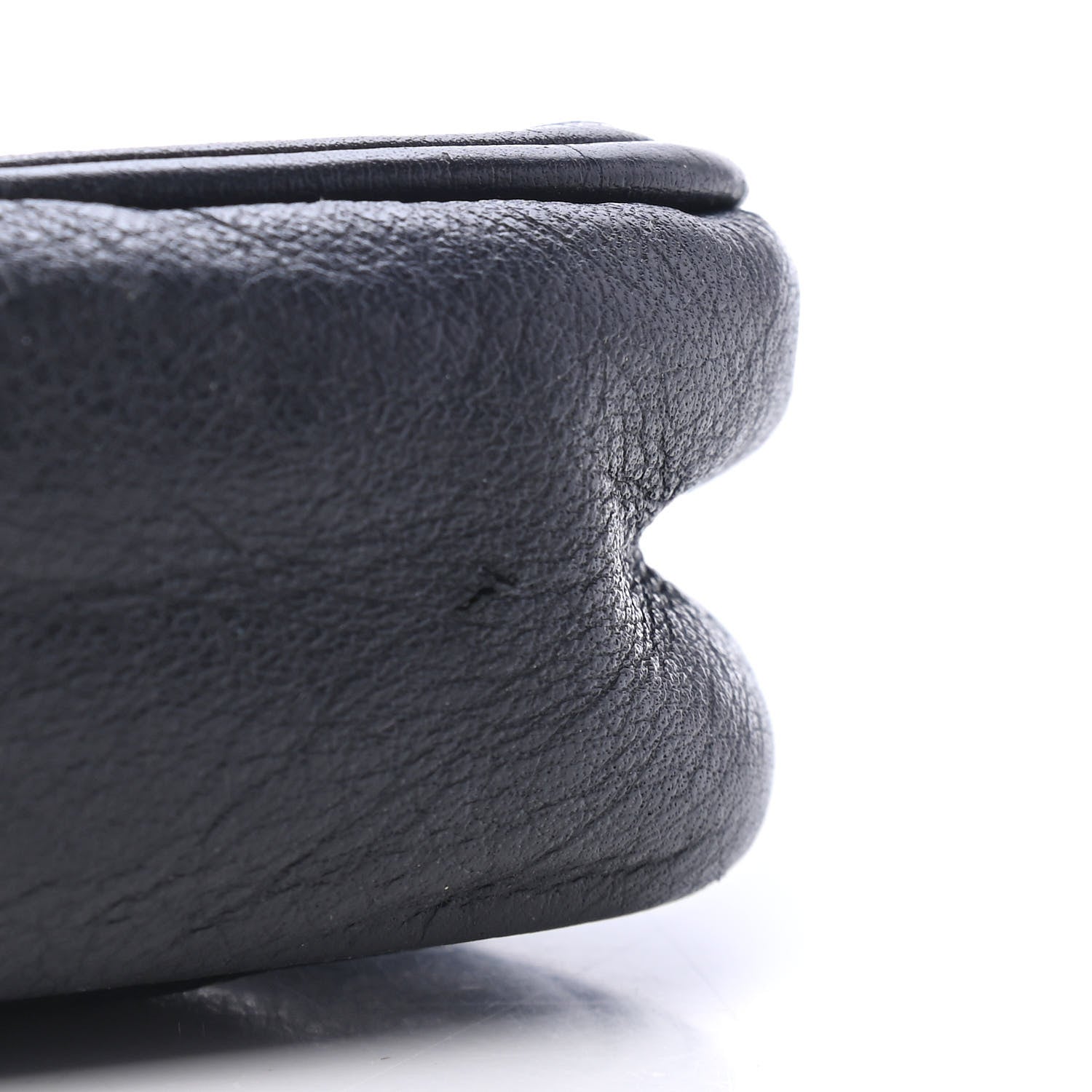 Fendi Vitello Flamingo Fendista Pouchette Crossbody Black 5 of 5