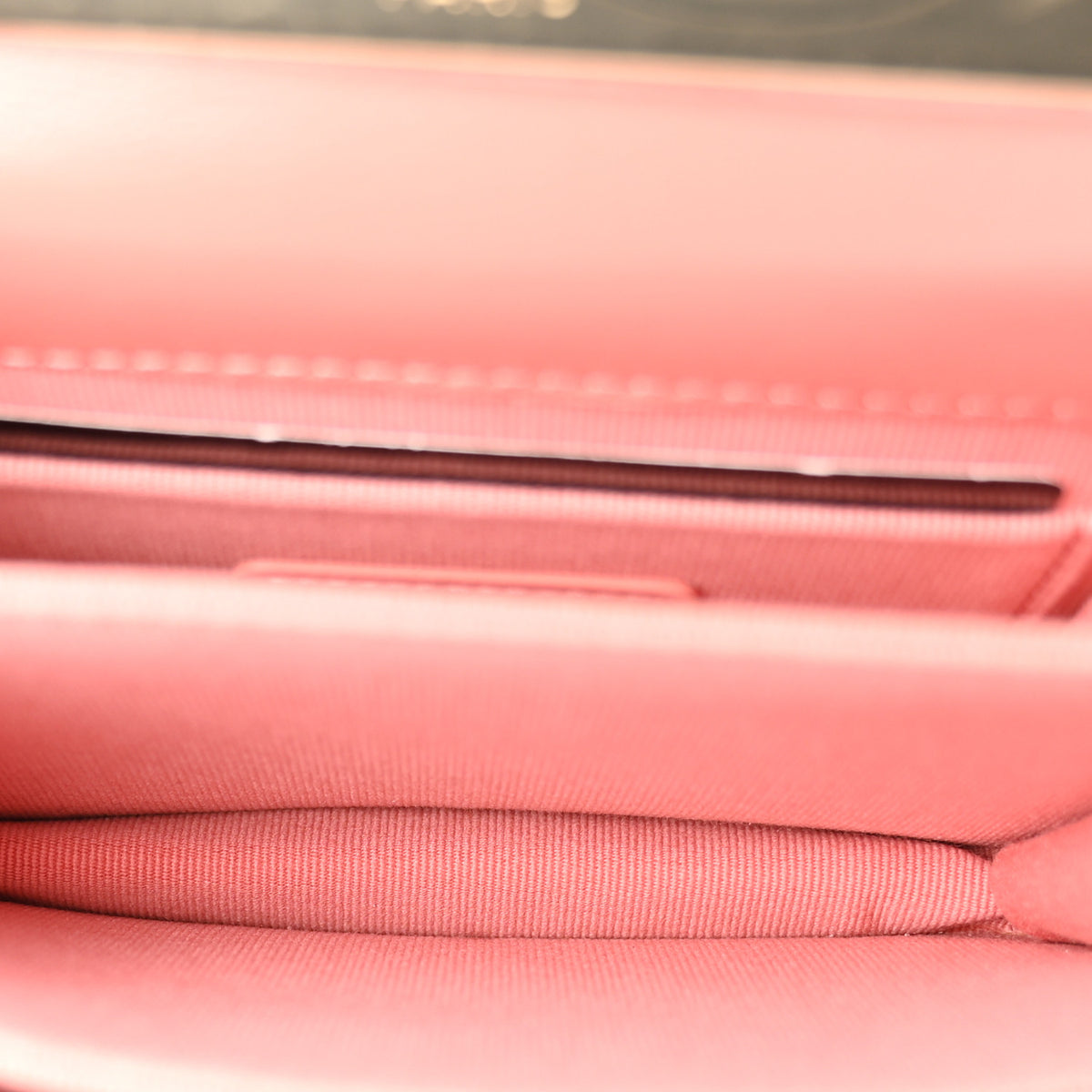 Chanel Lambskin Quilted Top Handle Flap Clutch With Chain Pink 5 of 10