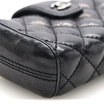 Chanel Caviar Quilted Mini Phone Holder Clutch With Chain Black 9 of 10