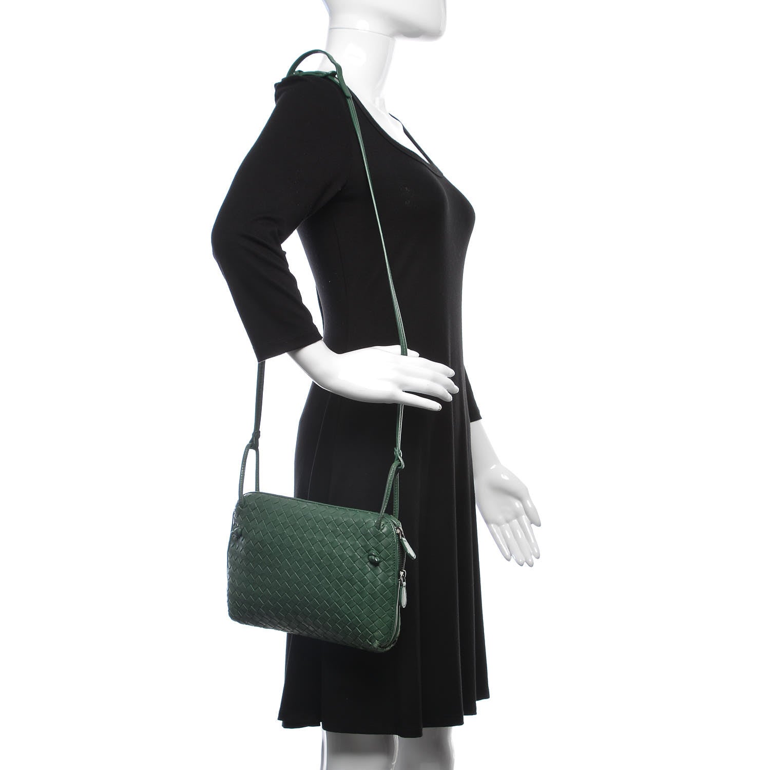 Bottega Veneta Nappa Intrecciato Pillow Crossbody Green 2 of 14