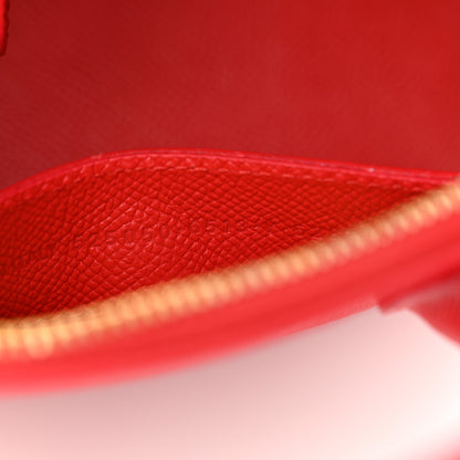 Balenciaga Signature Grained Calfskin Logo XXS Ville Top Handle Bag Rouge Coquelicot Black 7 of 12
