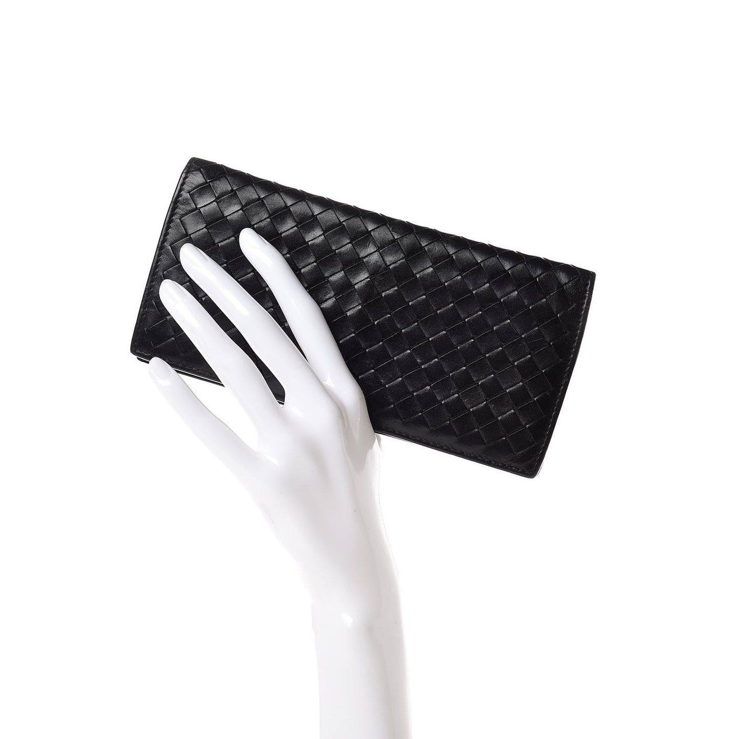 Nappa Intrecciato Flap Wallet Black