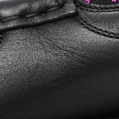 Gucci Quebec Calfskin Technical Jersey Knit GG Monogram Horsebit Ankle Boots 41 Black Fucsia 9 of 13