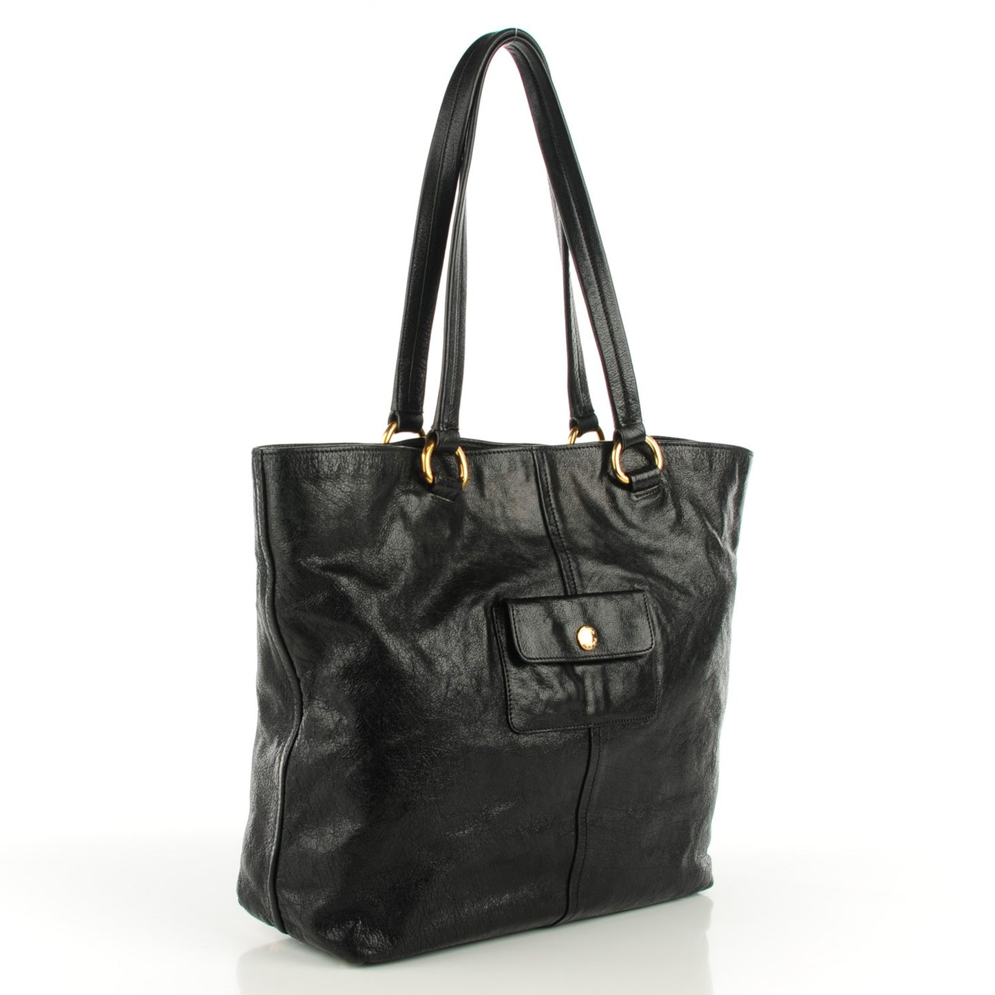 Washed Buffalo Tote Nero Black