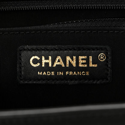 Chanel Calfskin Quilted Large Chain Link Full Flap Black 6 of 11