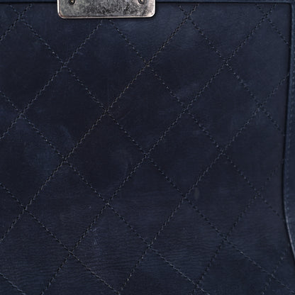 Chanel Shearling Iridescent Calfskin Medium Boy Flap Navy 9 of 11