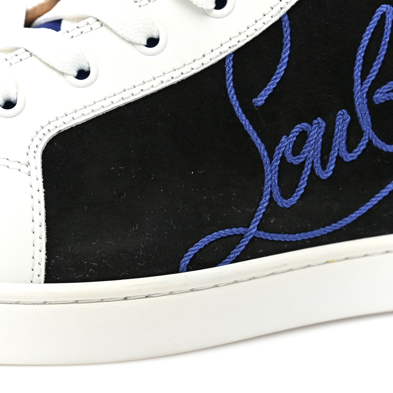 Christian Louboutin Patent Suede Navy Louis Flat Sneakers 45 Version Multicolor 11 of 12