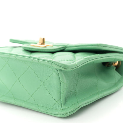 Chanel Caviar Quilted Mini Sweet Classic Flap Green 10 of 10
