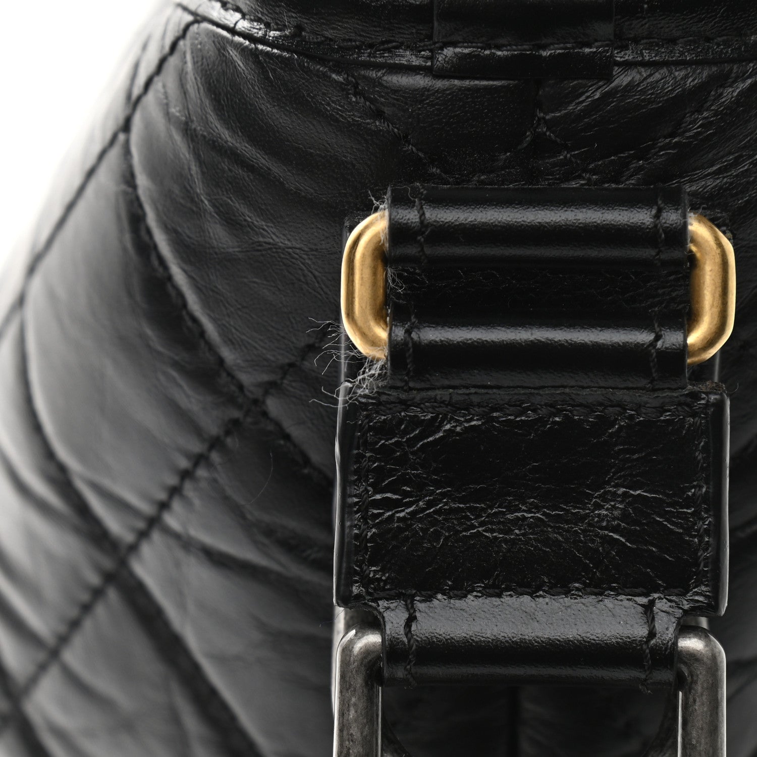 Chanel Aged Calfskin Quilted Large Gabrielle Hobo Black 13 of 13