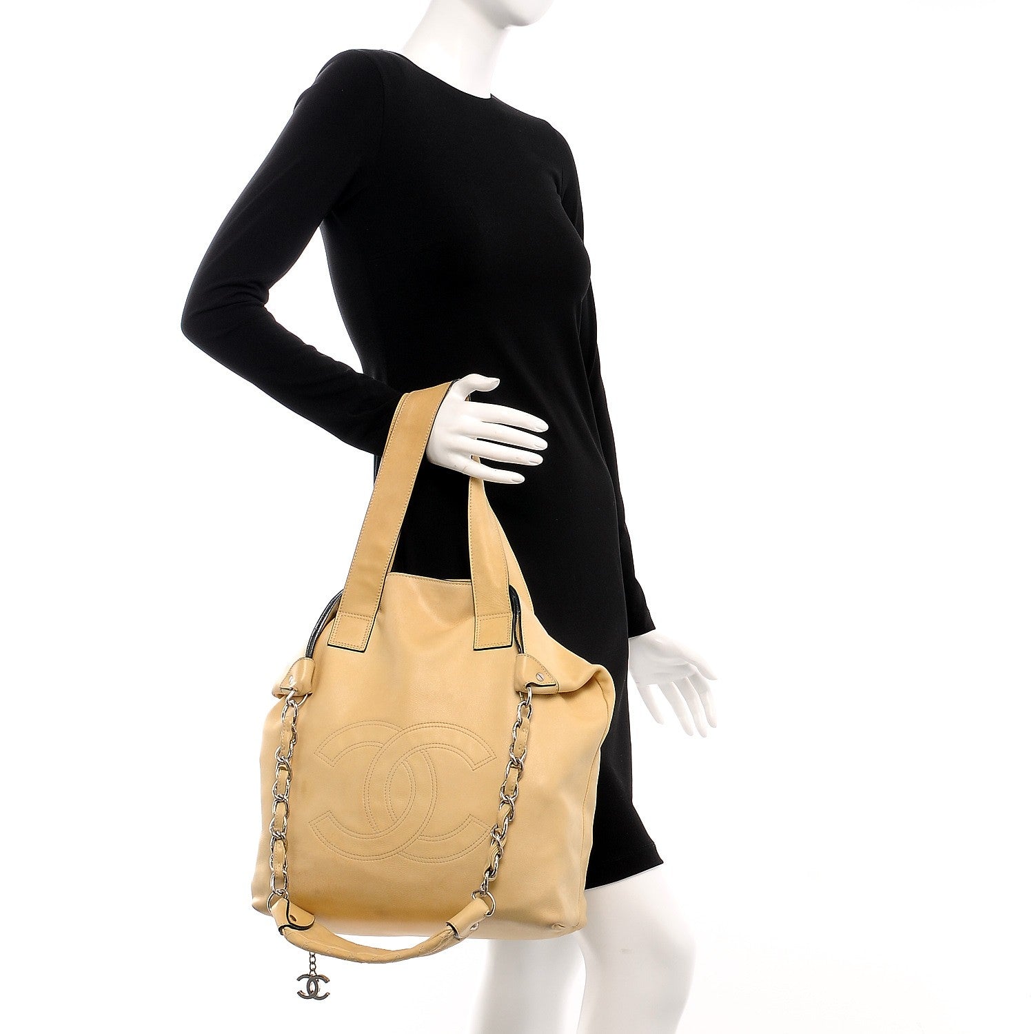 Chanel Lambskin Edgy Tote Beige 3 of 16