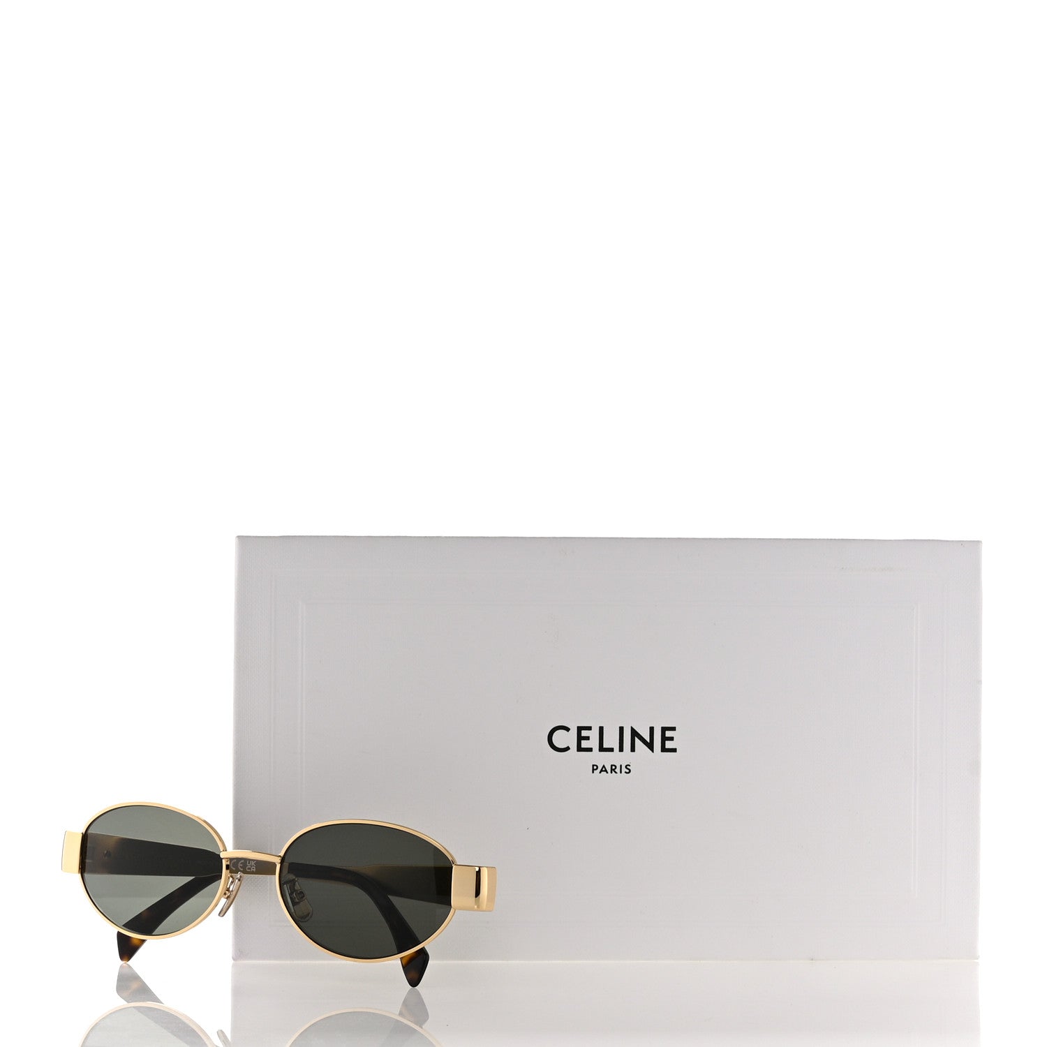 Celine Metal Triomphe 01 Sunglasses CL40235U Gold Green 7 of 7