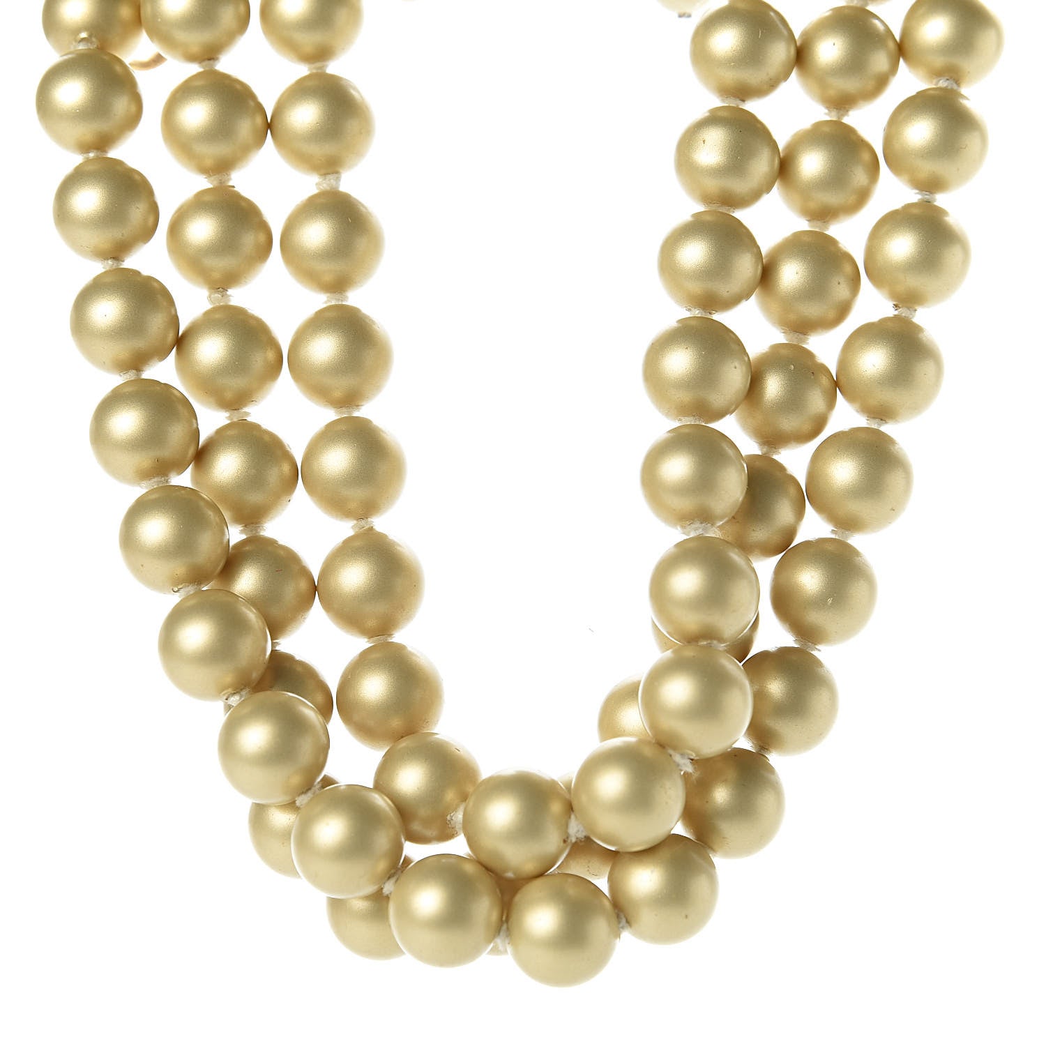 Chanel Pearl Layered Choker Necklace Gold 1 of 5