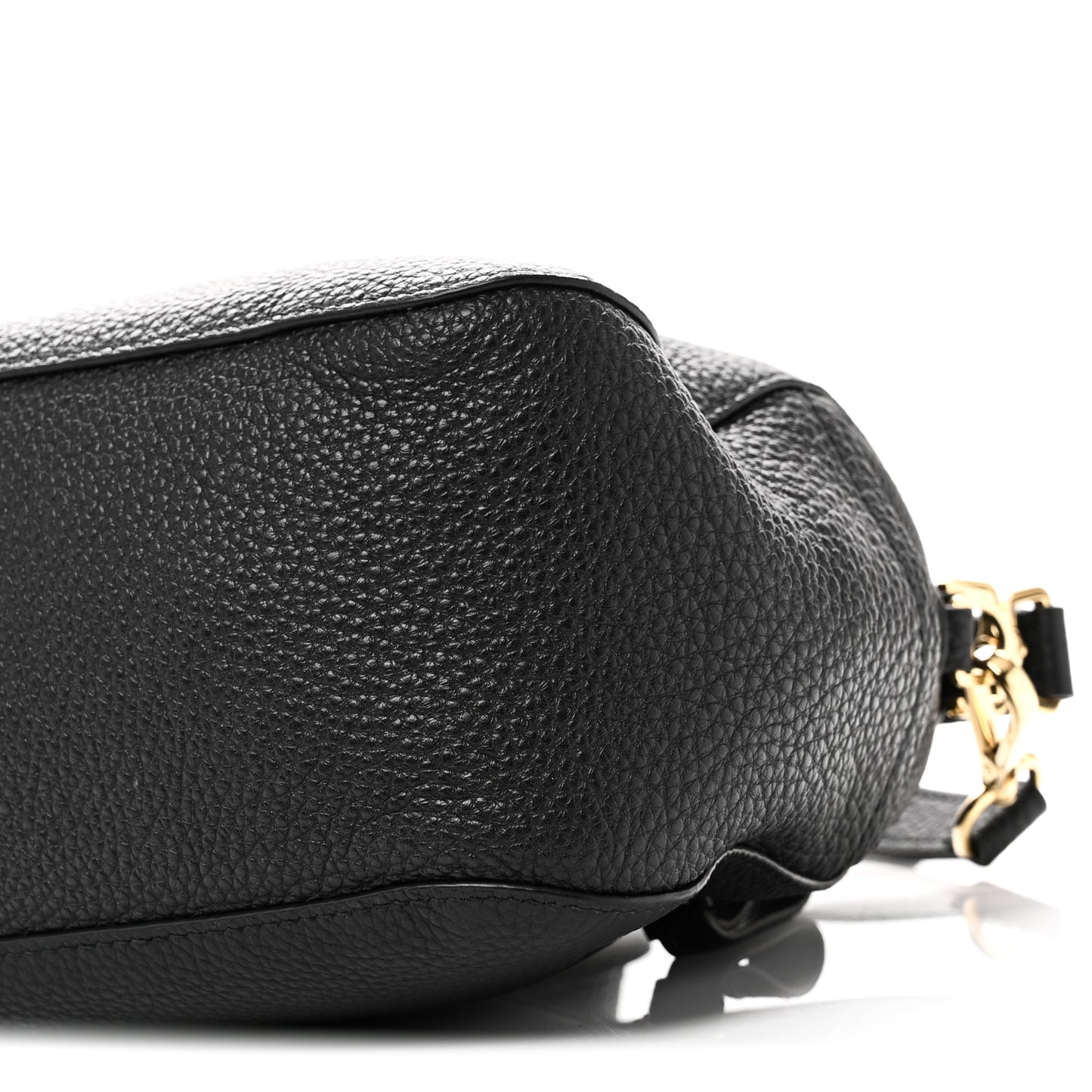 Vitello Daino Small Shoulder Bag Black