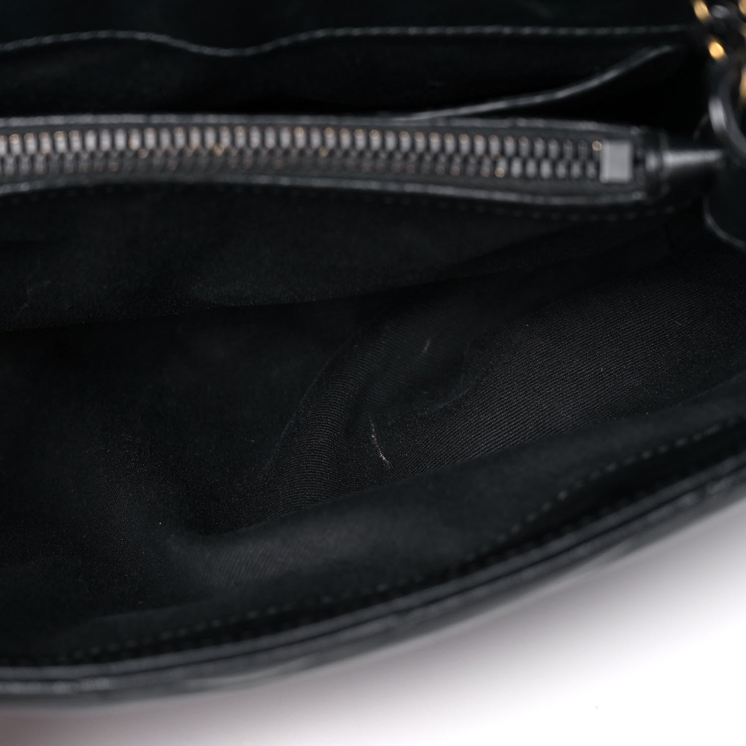 Saint Laurent Calfskin Y Quilted Monogram Small Loulou Chain Satchel Black 15 of 16