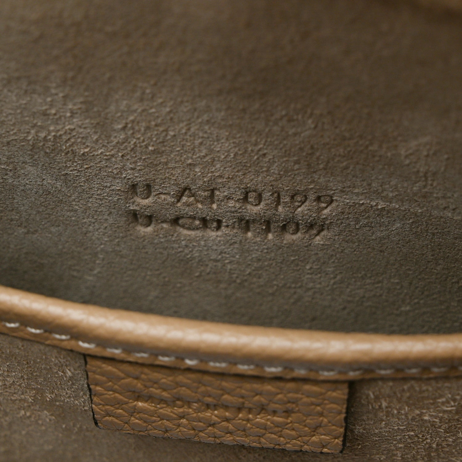 Celine Drummed Calfskin Nano Luggage Dune 8 of 11