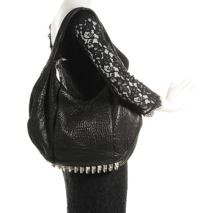 Alexander Wang Pebbled Lambskin Morgan Hobo Black Silver Hardware 2 of 7