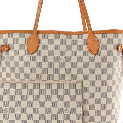 Louis Vuitton Damier Azur Neo Neverfull MM Rose Ballerine 9 of 11
