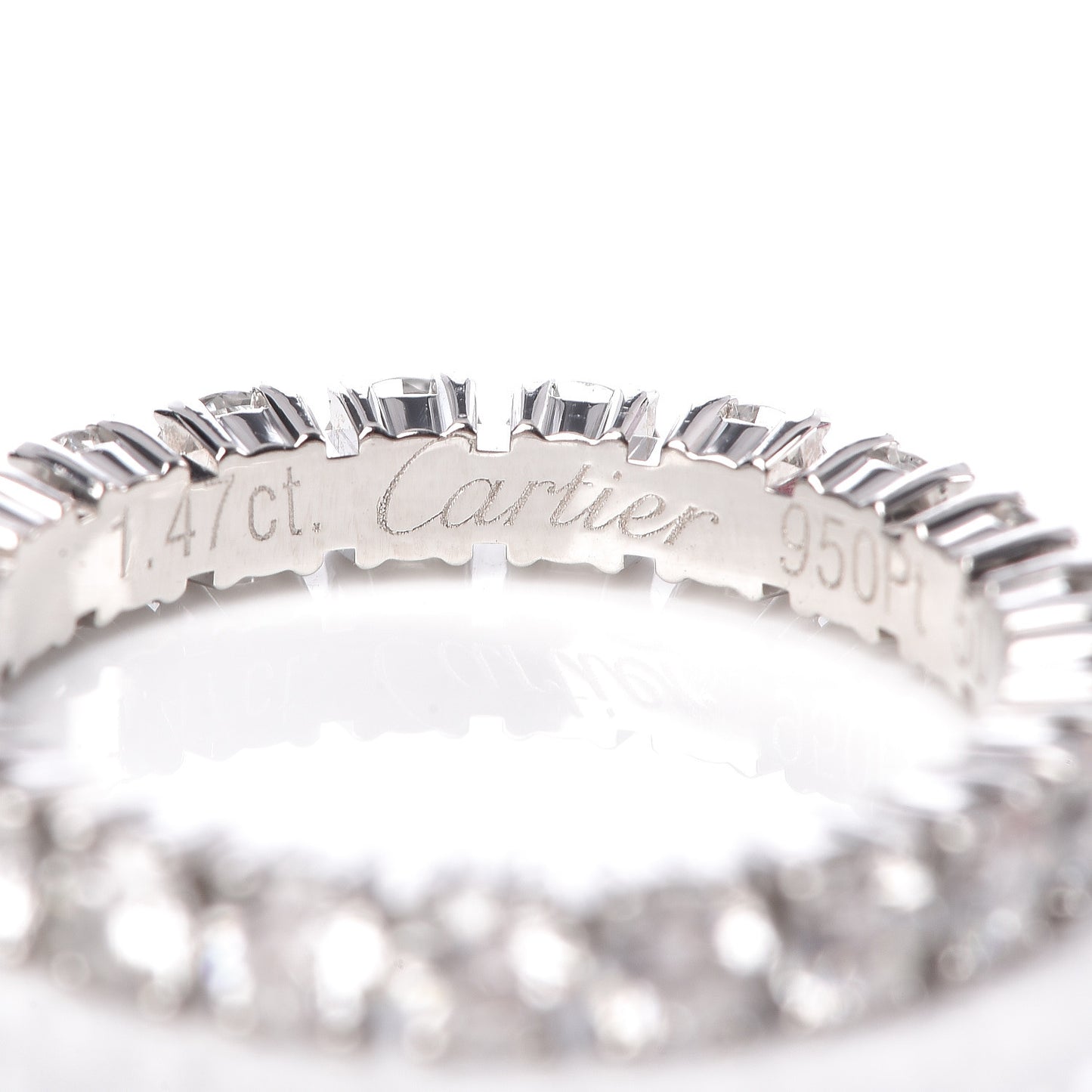 Platinum Diamond 1.47ct Destinee Wedding Band Ring 50 5.25