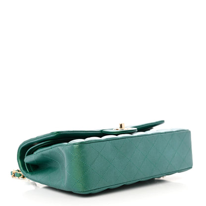 Chanel Iridescent Calfskin Quilted Medium Double Flap Green 4 of 12
