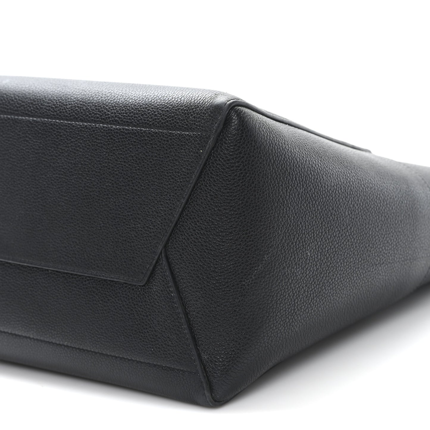 Soft Grained Calfskin Sangle Bucket Bag Black