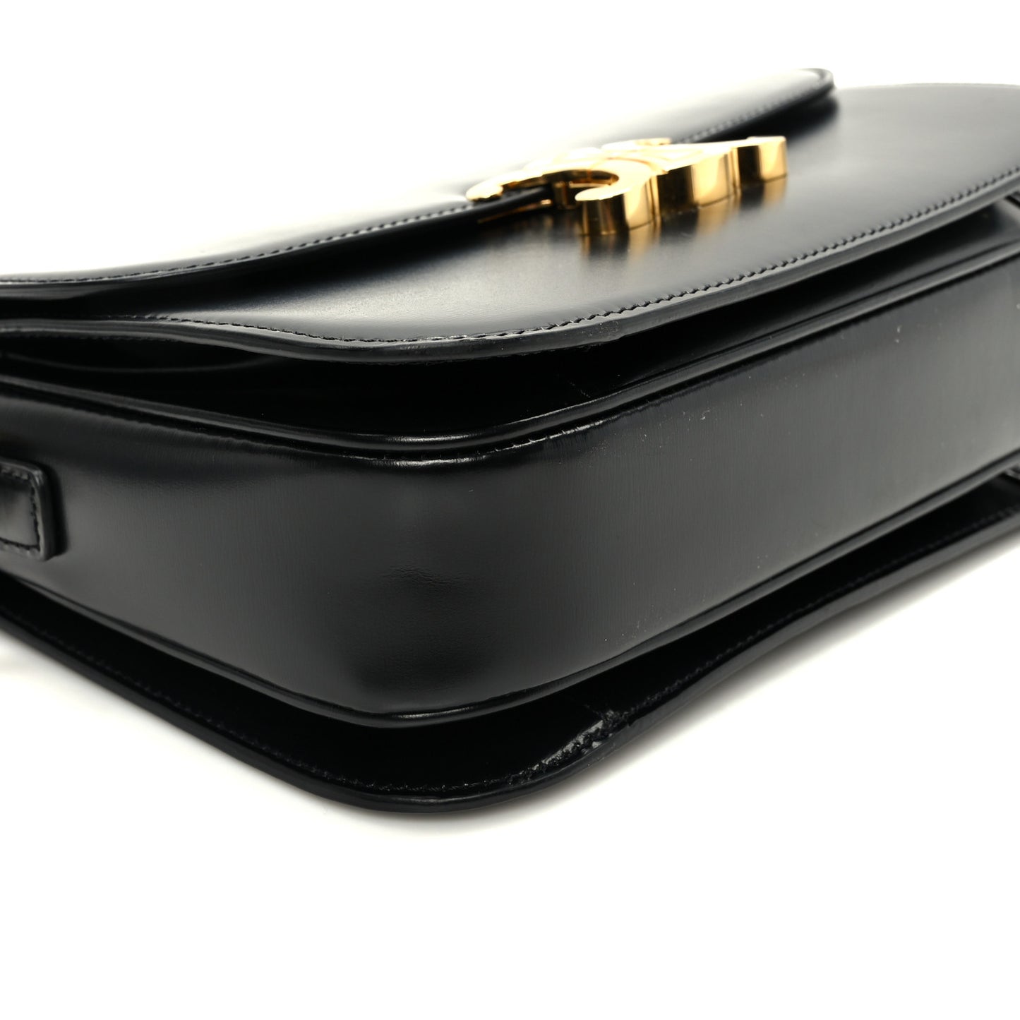Shiny Calfskin Medium Triomphe Black